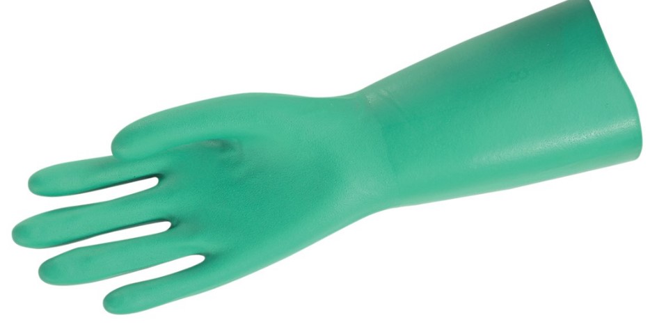 Nitri-Chem™ Unlined Green Nitrile Gloves - Spill Control